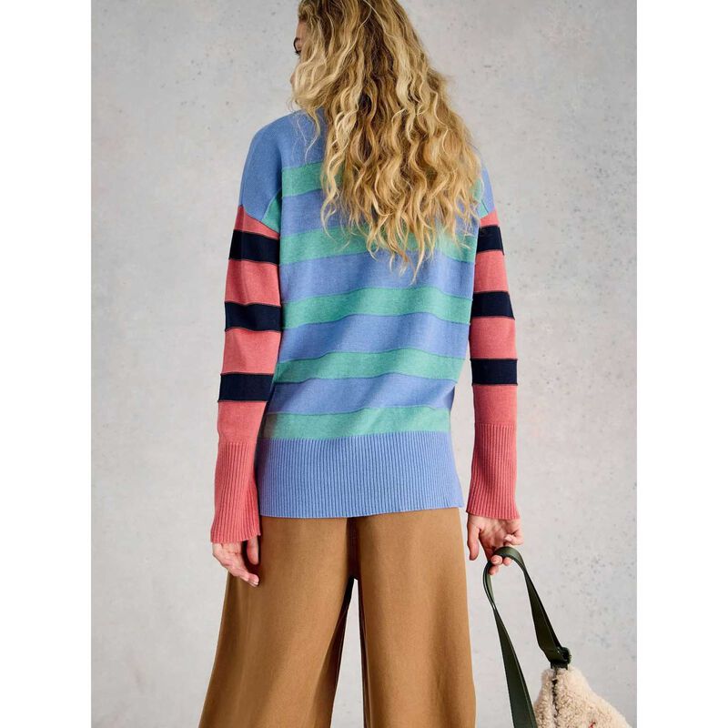 White Stuff Olive Stripe Jumper image number 1